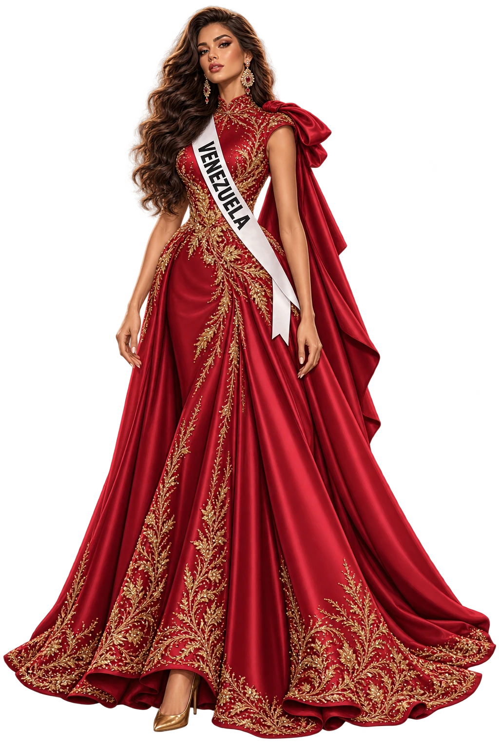 Approved illustration of Isabella Márquez representing Venezuela