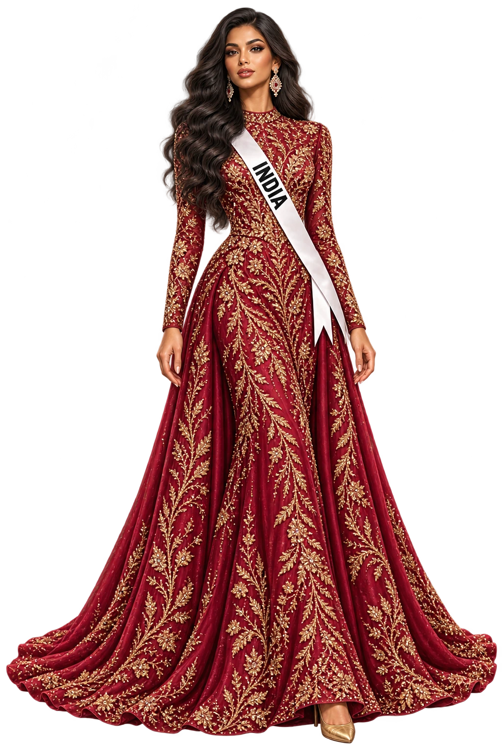 Approved illustration of Anaya Kapoor representing India