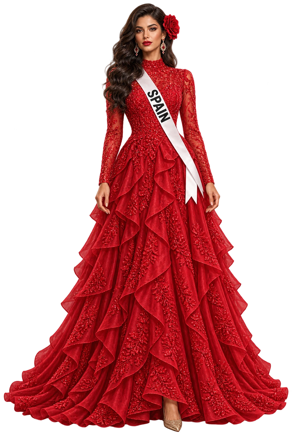 Approved gown illustration of Lucía Navarro